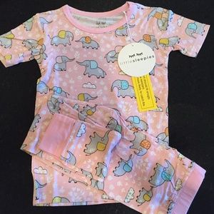 NWT 5/6 Little Sleepies Pink Elephant